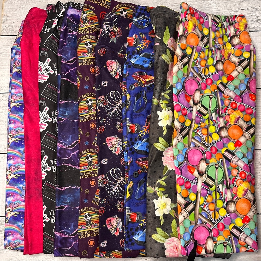 9 Pair Patterned Leggings Set‎ Wholesale Bundle NEW